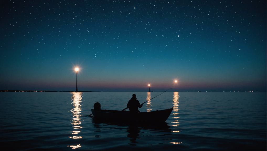 Night Fishing on Lake Erie